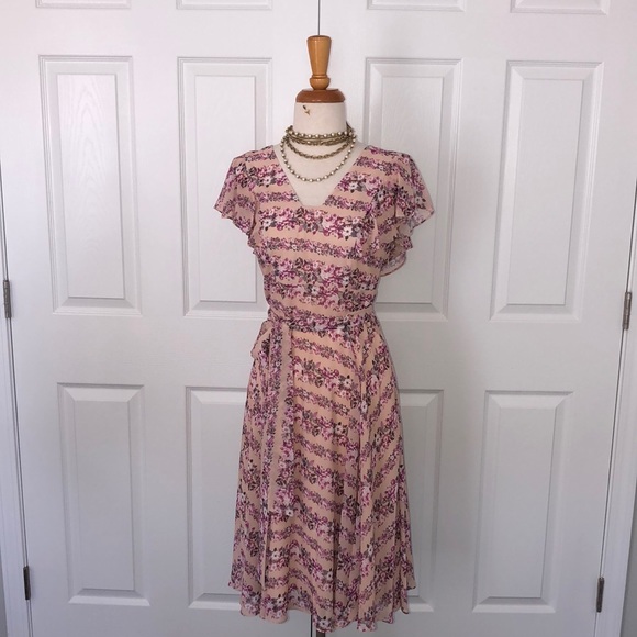 Nanette Lepore flutter sleeve dress size 10 - Picture 2 of 6